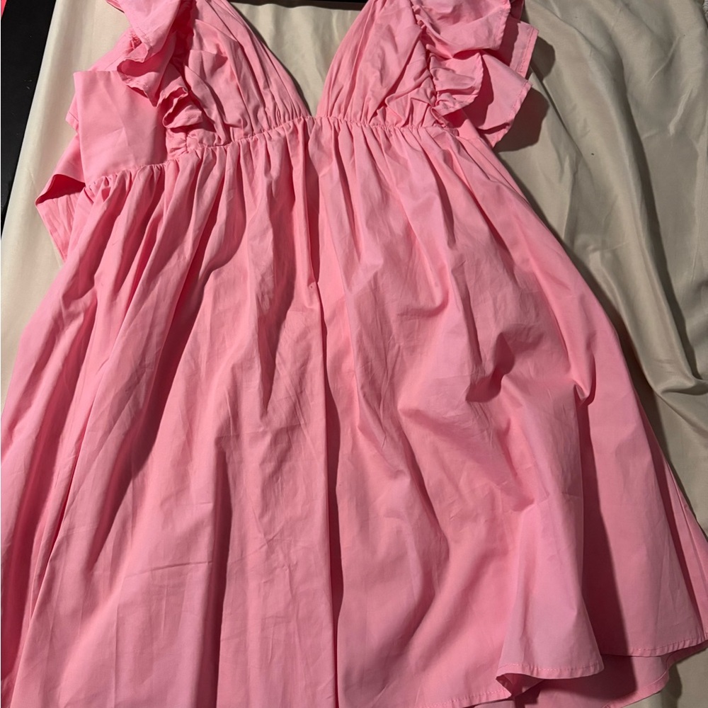 Amazon Pink Ruffle Dress